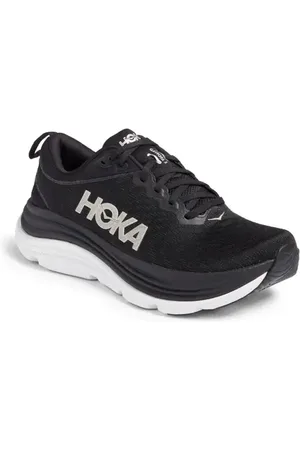 Hoka One One Gaviota 5 Running Shoe in Black /White at Nordstrom, Size 7