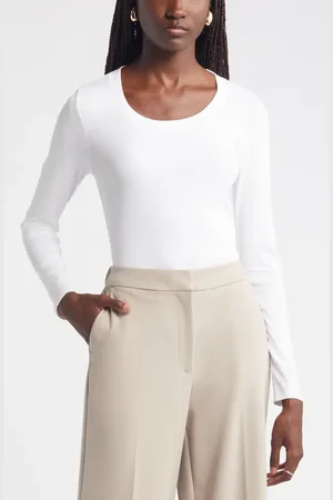 Nordstrom Stretch Pima Cotton Long Sleeve T-Shirt in at , Size X-Small