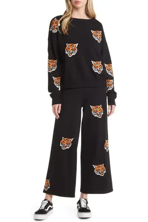Dressed in Lala Fierce Knit Sweater & High Waist Wide Leg Pants Set in at Nordstrom, Size Small