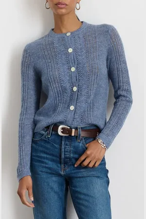 ALEX MILL Faye Pointelle Crop Cardigan in at Nordstrom, Size Medium