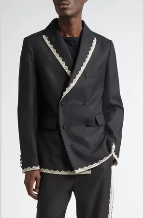 BODE Lacework Double Breasted Dinner Jacket in at Nordstrom, Size 44