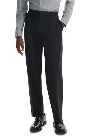 THEORY Relaxed Fit Pleated Stretch Wool Dress Pants in at Nordstrom, Size 34