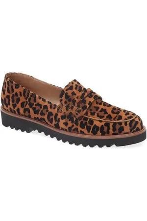 Paul Green Zelda Leopard Print Lug Sole Loafer in at Nordstrom, Size 7.5Us