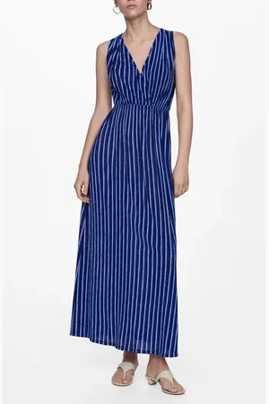 MANGO Stripe Print Sleeveless Maxi Dress in at Nordstrom, Size 2