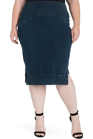 Standards & Practices Kelly Side Slit Knit Pencil Skirt in at Nordstrom, Size 2X