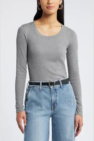 Nordstrom Stretch Pima Cotton Long Sleeve T-Shirt in at , Size Large