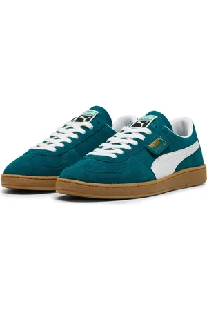 PUMA Super Team Low Top Sneaker in Cold Green- White at Nordstrom, Size 8