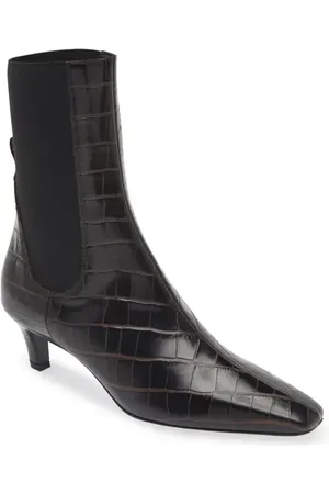 Totême Croc Embossed Kitten Heel Chelsea Boot in at Nordstrom, Size 10Us