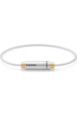Le Gramme 9G Brushed Two-Tone Cable Bracelet in at Nordstrom, Size 17 Cm