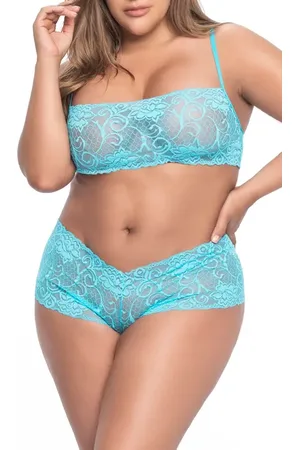 Mapalé Lace Bralette & Boyshorts Set in at Nordstrom, Size 2X