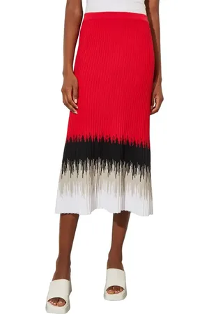 Ming Wang Ribbed Ombr?? Midi Skirt in at Nordstrom, Size Xx-Small