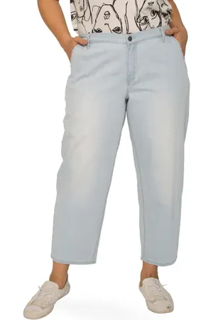 Standards & Practices Harlow High Waist Tapered Crop Jeans in at Nordstrom, Size 14W