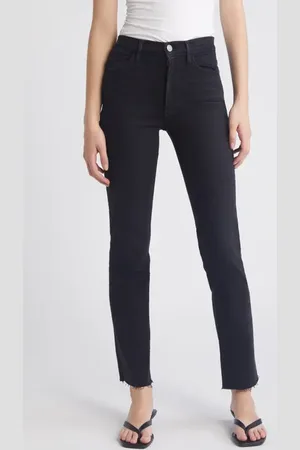 Frame Le High Raw Hem Straight Leg Jeans in at Nordstrom, Size 25