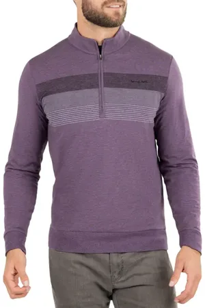 Travis Mathew Pioneer Stretch Cotton Blend Half Zip Pullover in at Nordstrom, Size Small