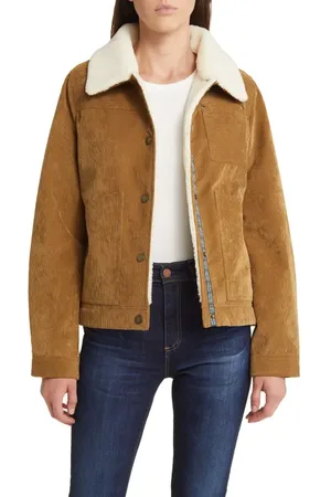 Pendleton Wind River Corduroy Trucker Jacket with Removable High Pile Fleece Collar in at Nordstrom, Size X-Large