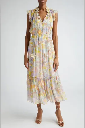 ZIMMERMANN Butterfly Floral Print Tiered Dress in at Nordstrom, Size 3