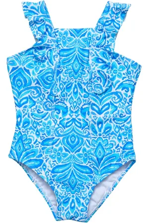 Snapper Rock Santorini Ruffle One-Piece Swimsuit at Nordstrom, Size 3-6M