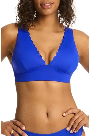 SEA LEVEL Scalloped Longline Bikini Top in at Nordstrom, Size 6 Us