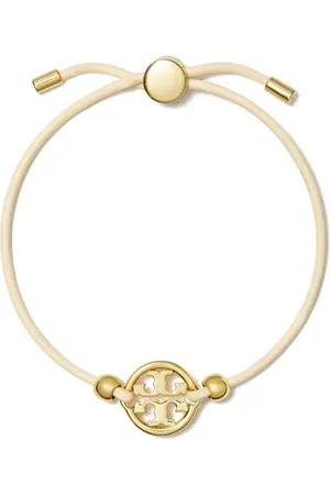 Tory Burch Miller Logo Slider Bracelet in Tory Gold /Ivory at Nordstrom