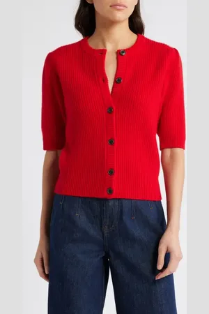 Frame Shrunken Rib Wool & Cashmere Cardigan in at Nordstrom, Size Large