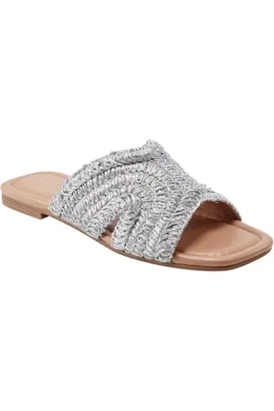 MARC FISHER Narda Raffia Slide Sandal in at Nordstrom, Size 5.5