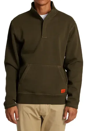 RVCA Chainmail Half Zip Cotton Pullover in at Nordstrom, Size X-Large