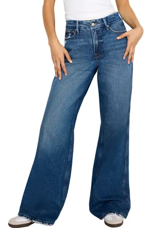 GOOD AMERICAN Good Skate High Waist Wide Leg Jeans in at Nordstrom, Size 2