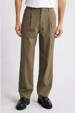 THEORY Relaxed Fit Pleated Stretch Wool Dress Pants in at Nordstrom, Size 33
