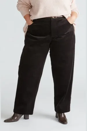 UNIVERSAL STANDARD Cassidy High Waist Corduroy Straight Leg Pants in at Nordstrom, Size 12