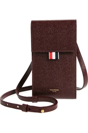 Thom Browne Leather Crossbody Phone Bag in at Nordstrom