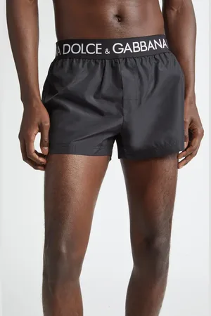 Dolce & Gabbana Logo Waistband Swim Trunks in at Nordstrom, Size 3