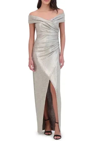 Vince Camuto Metallic Draped Off the Shoulder Gown in at Nordstrom, Size 14