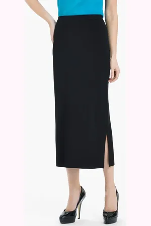 Ming Wang Side Slit Knit Midi Skirt in at Nordstrom, Size Small