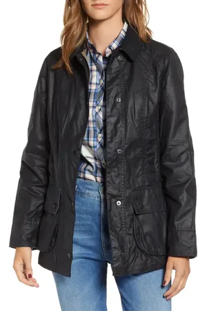 Barbour Beadnell Waxed Cotton Jacket in at Nordstrom, Size 6 Us