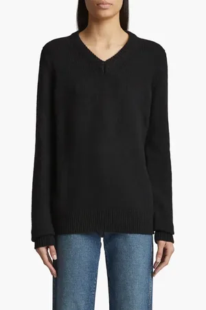 Khaite Inga Cashmere & Mohair V-Neck Sweater in at Nordstrom, Size Small
