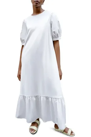Marcella Olivia Mixed Media Midi Dress in at Nordstrom, Size X-Large