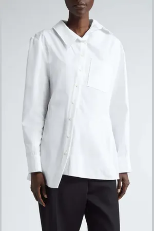 Jacquemus La Chemise Pablo Asymmetric Button-Up Shirt in at Nordstrom, Size 6 Us