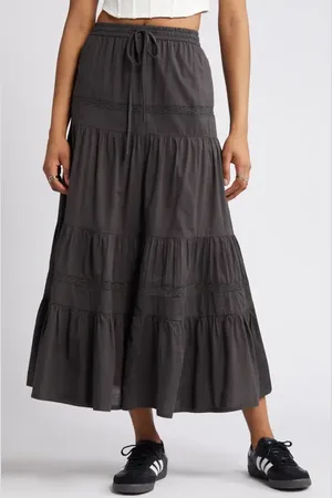 BP. Tiered Cotton Maxi Skirt in at Nordstrom, Size Xx-Small