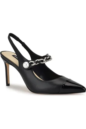 Nine West Rendez Slingback Pointed Cap Toe Mary Jane Pump in at Nordstrom, Size 9