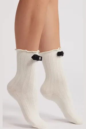 Casa Clara Bow Crew Socks in at Nordstrom
