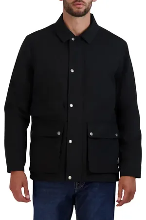 Cole Haan Waxed Cotton Rain Shirt Jacket in at Nordstrom, Size Small