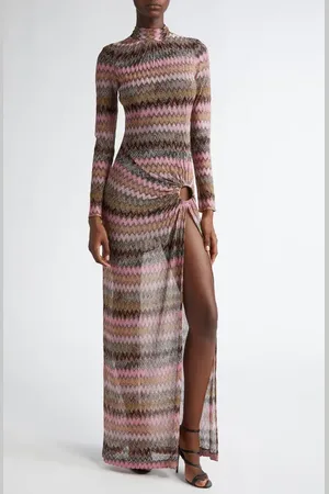 Missoni Chevron Stripe Long Sleeve Knit Dress in at Nordstrom, Size 8 Us