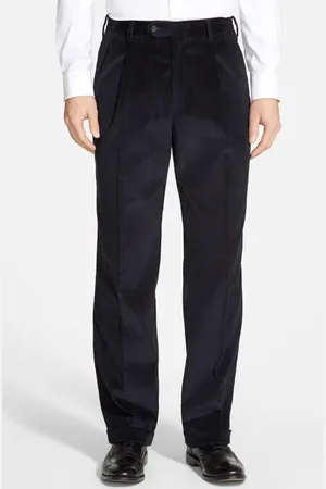 Berlei Italian 8-Wale Luxury Corduroy Pleated Trousers in at Nordstrom, Size 32