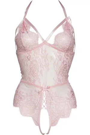 Coquette Open Gusset Lace Teddy in at Nordstrom