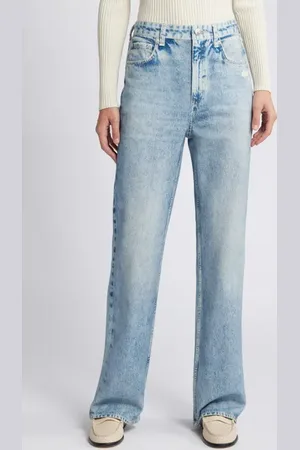 RAG&BONE Miramar Shea Relaxed Straight Cotton Terry Sweatpant Jeans in at Nordstrom, Size 28