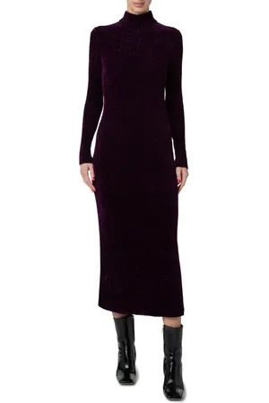 AKRIS Long Sleeve Chenille Midi Sweater Dress in at Nordstrom, Size 2
