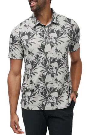 Travis Mathew Featherweight Coast Leaf Print Piqu?? Polo in at Nordstrom, Size Small