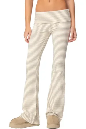 Edikted Kaeli Stripe Flare Pants in at Nordstrom, Size Medium
