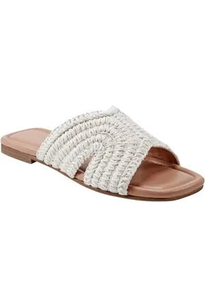 MARC FISHER Narda Raffia Slide Sandal in at Nordstrom, Size 5