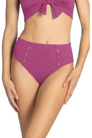 Robin Piccone Amy High Waist Bikini Bottoms in at Nordstrom, Size Medium